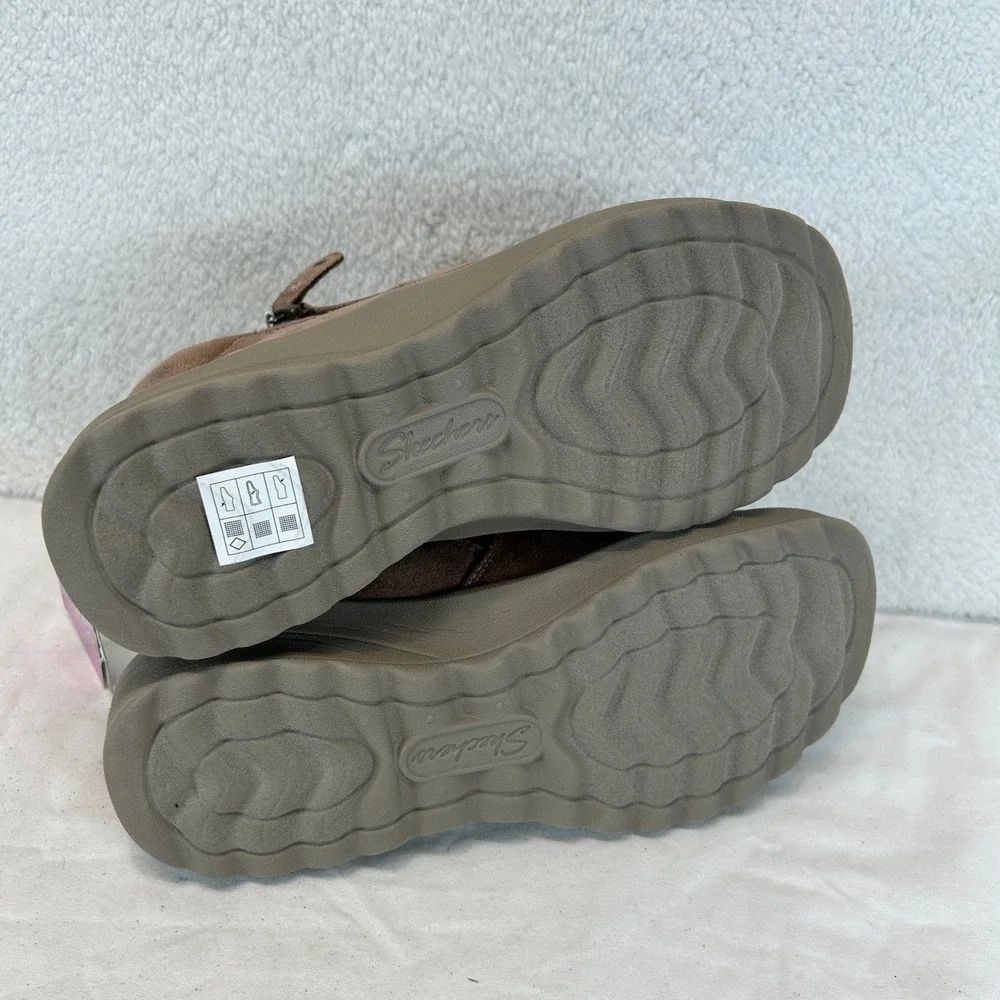 Skechers On-the-GO Joy Savvy Mushroom Brown Vegan Ankle Boots Mens 7‎ New